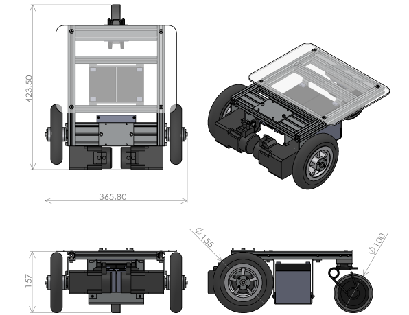 ロボットフレーム i-Cart mini、概要図